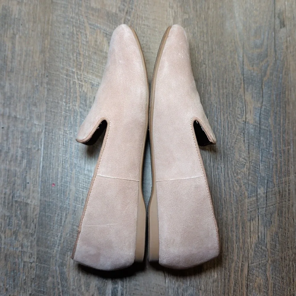 Birdies Velvet Flats Womens Sz 6.5 Latte Slip-On Ballet Starling Quilted Insole
